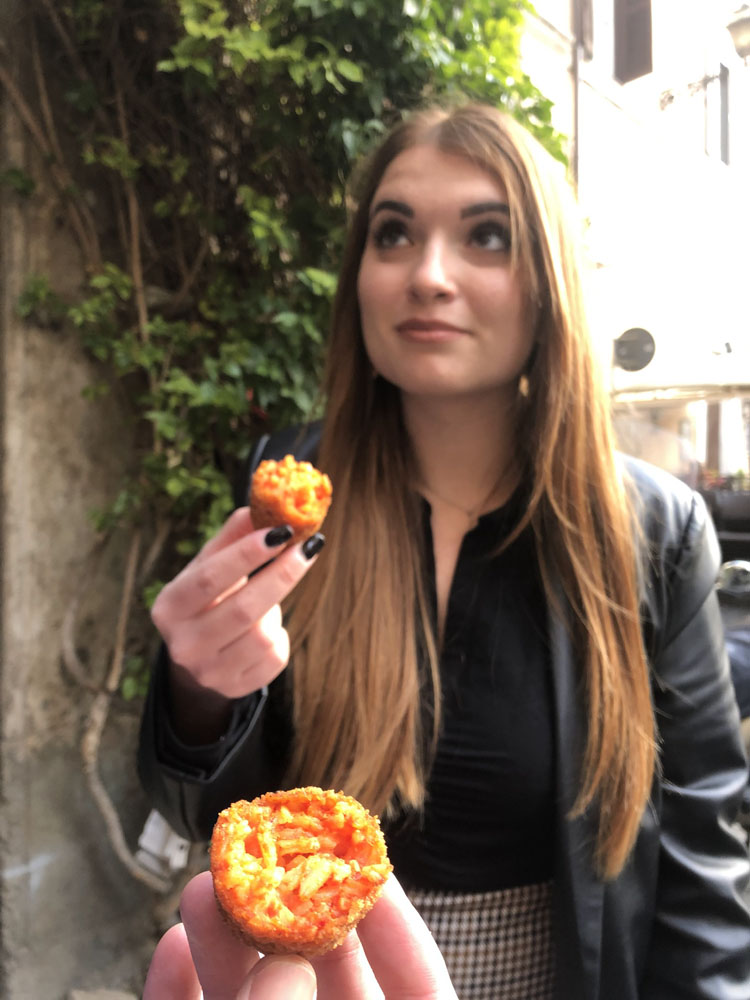 Italy and Rome food tour suppli