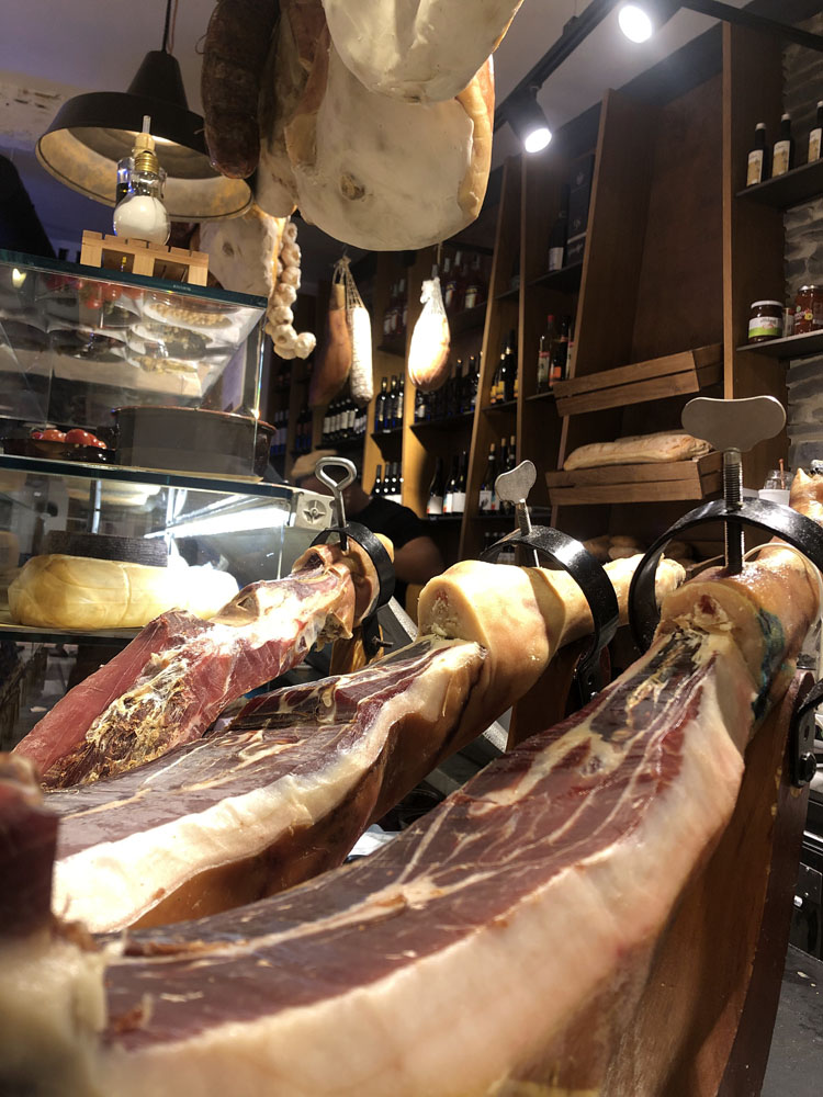Local Roman meats in Rome Italy